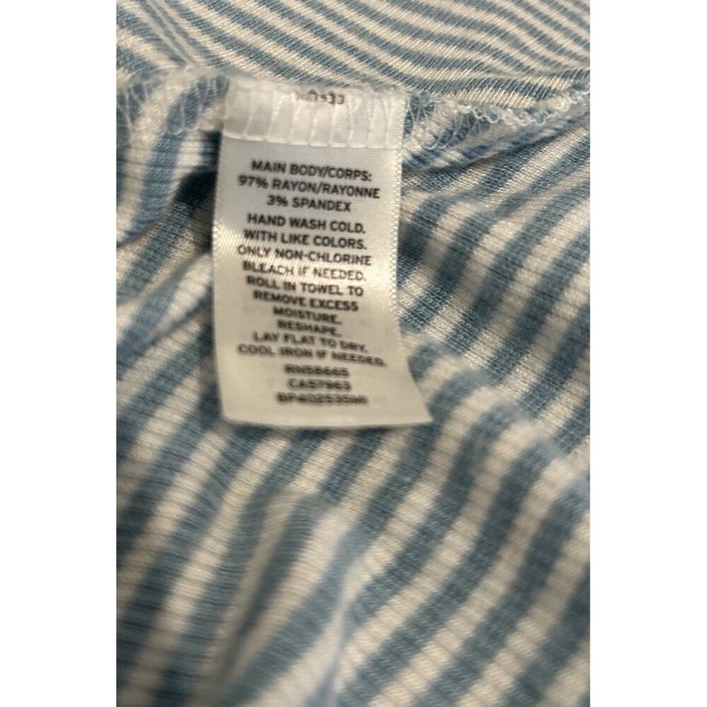 BP Nordstrom Women’s Striped Ribbed Blue Midi Dress Size XX Small - Picture 9 of 9